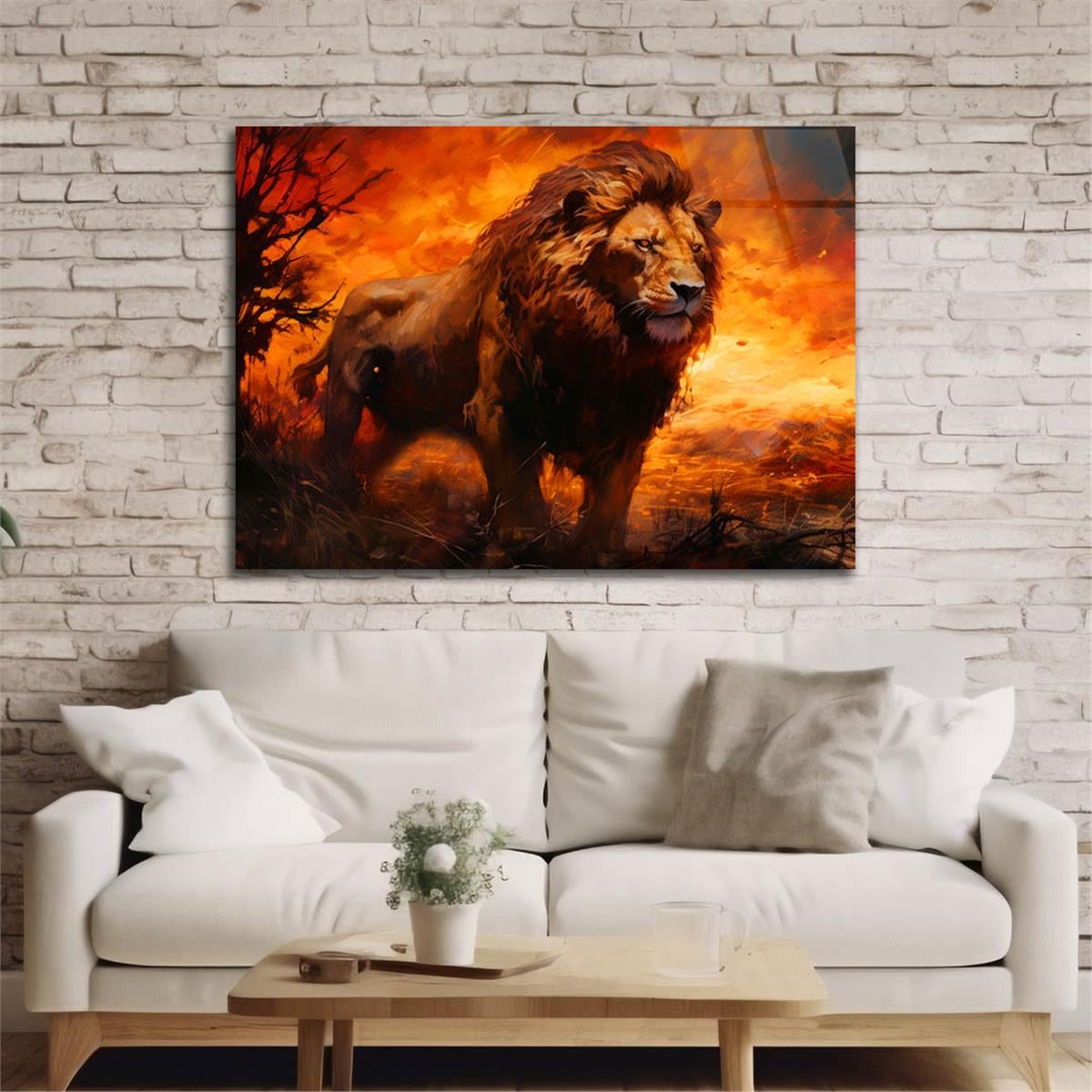 Yatay Doğa Temalı Cam Tablo 449