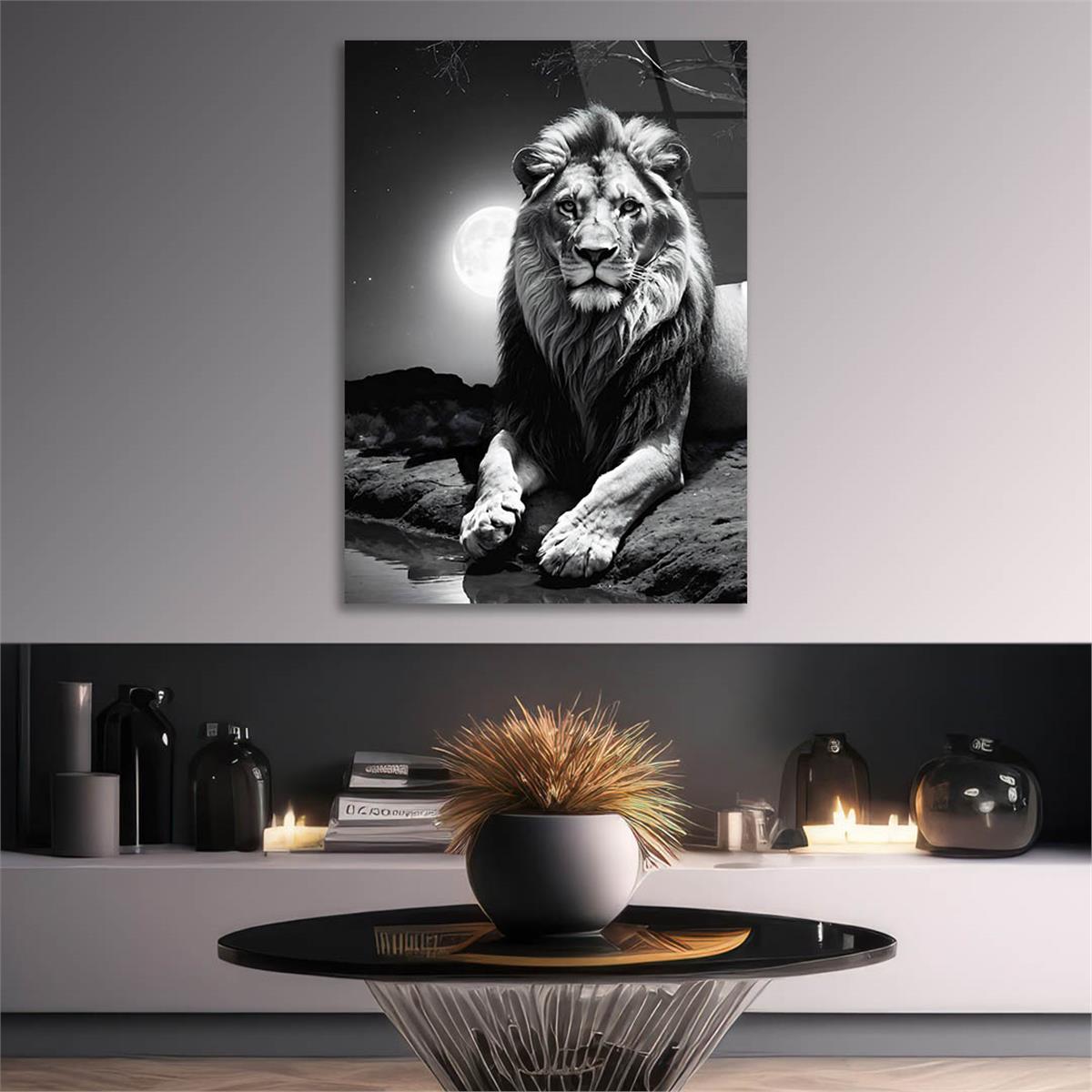 Dikey Doğa Temalı Cam Tablo 347