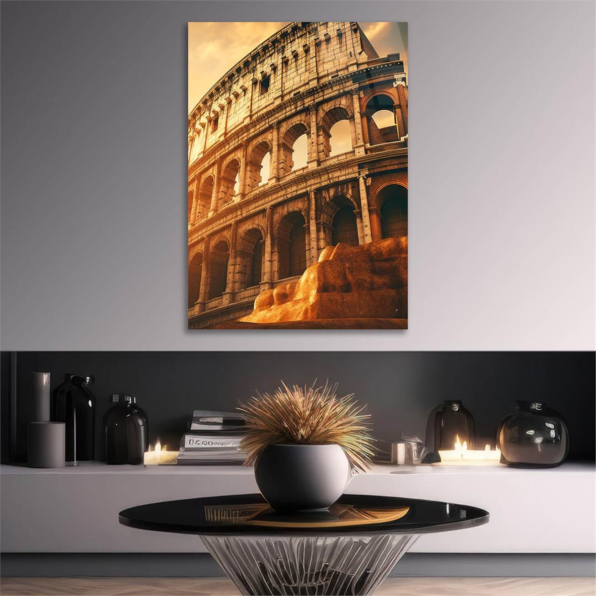 Dikey Doğa Temalı Cam Tablo 285