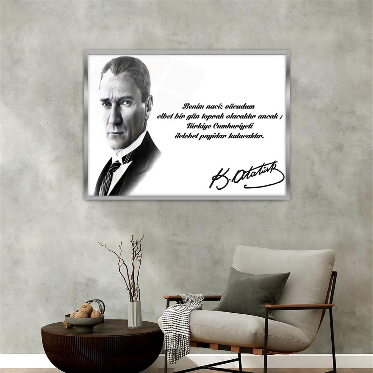 Aluminum-Framed National-Themed Tempered Glass Wall Art 014