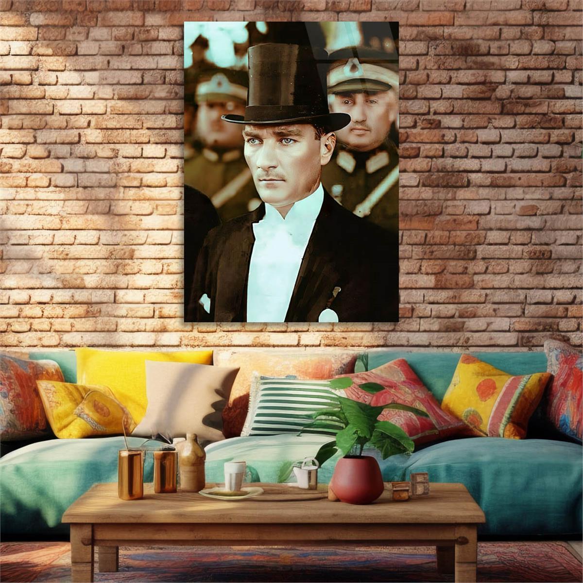 Dikey VatanTemalı Cam Tablo 269