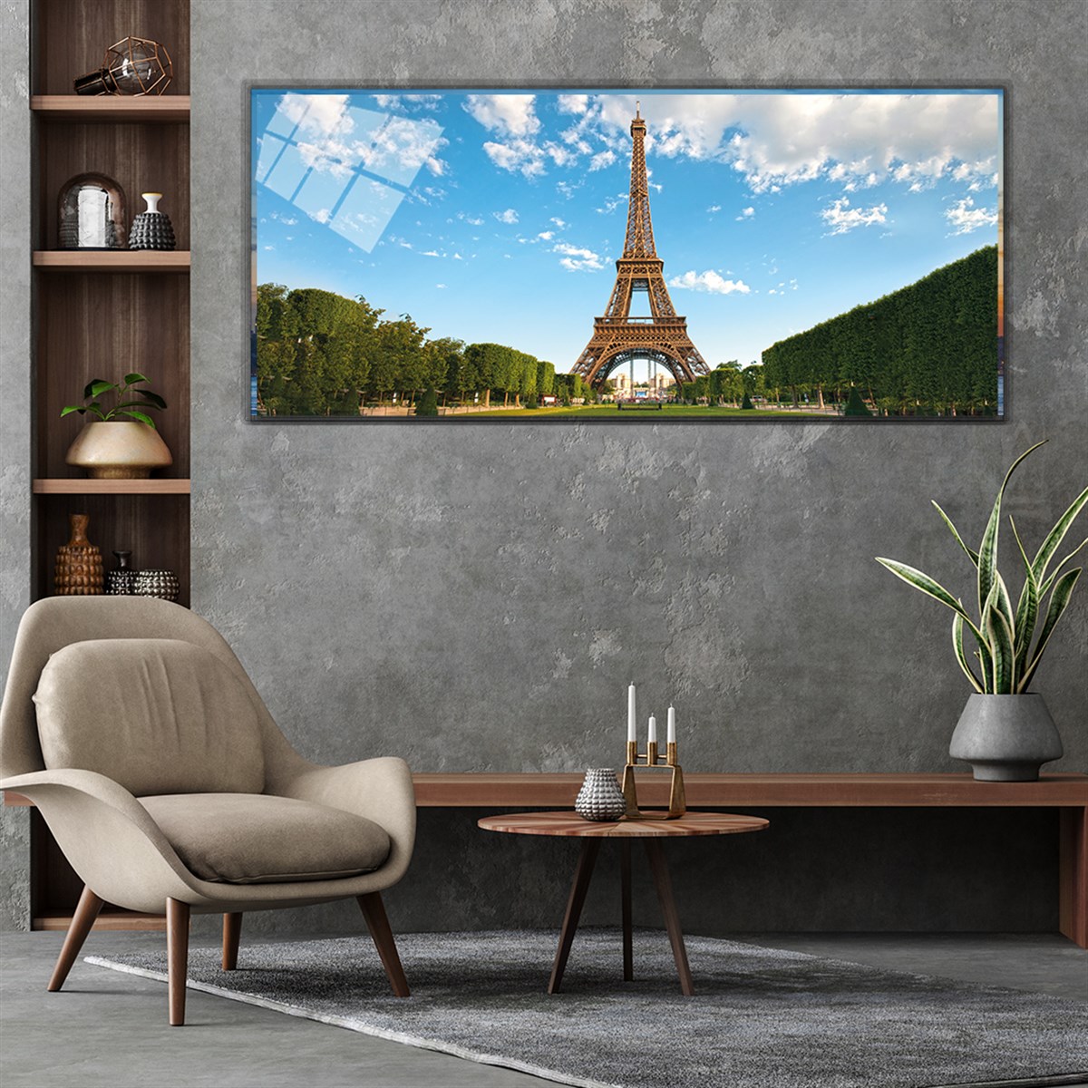 Ensemble de Tableaux panoramique  en verre