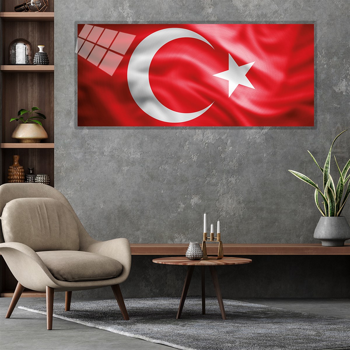 Ensemble de Tableaux panoramique  en verre