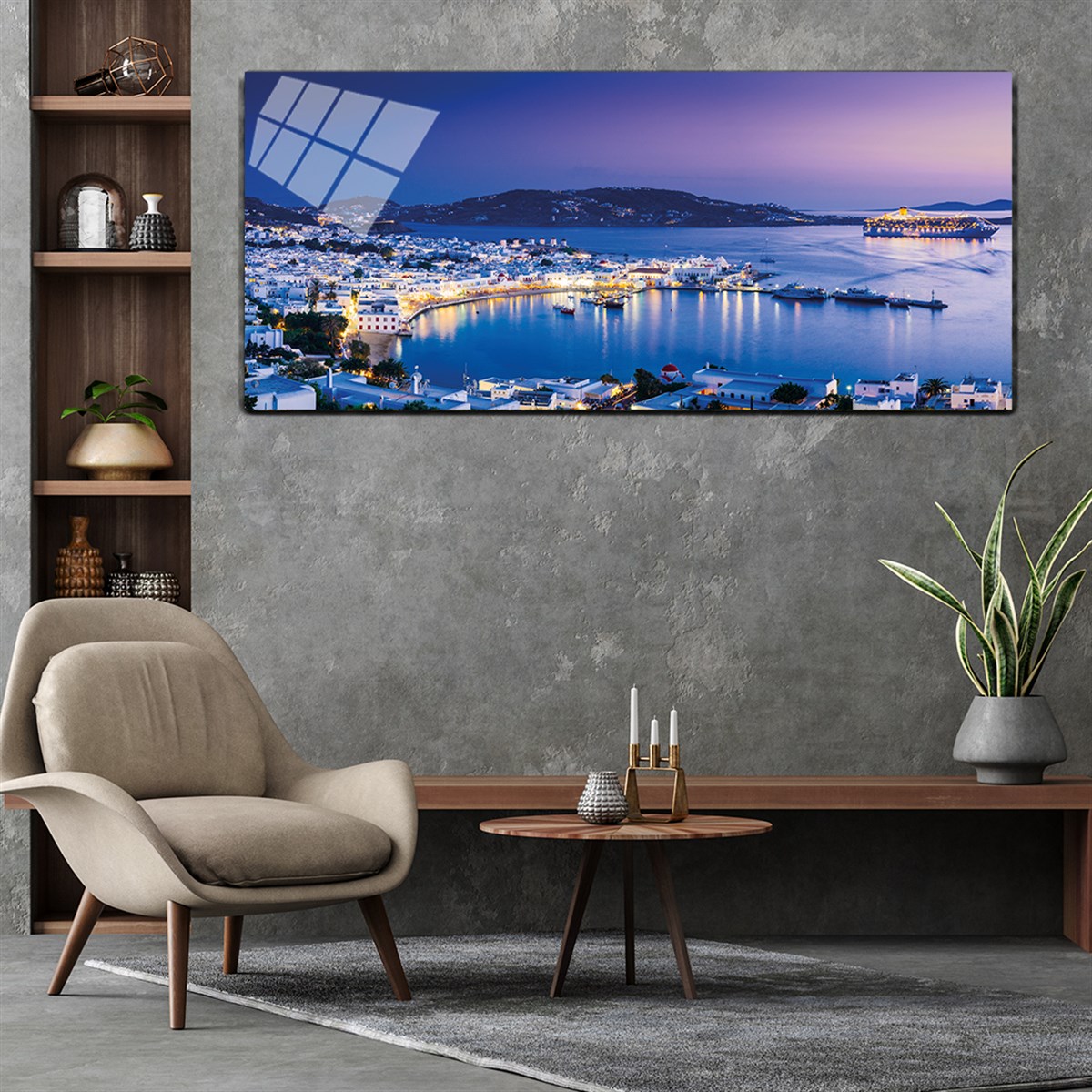 لوحة زجاجية بانورامية مكونة من مجموعة