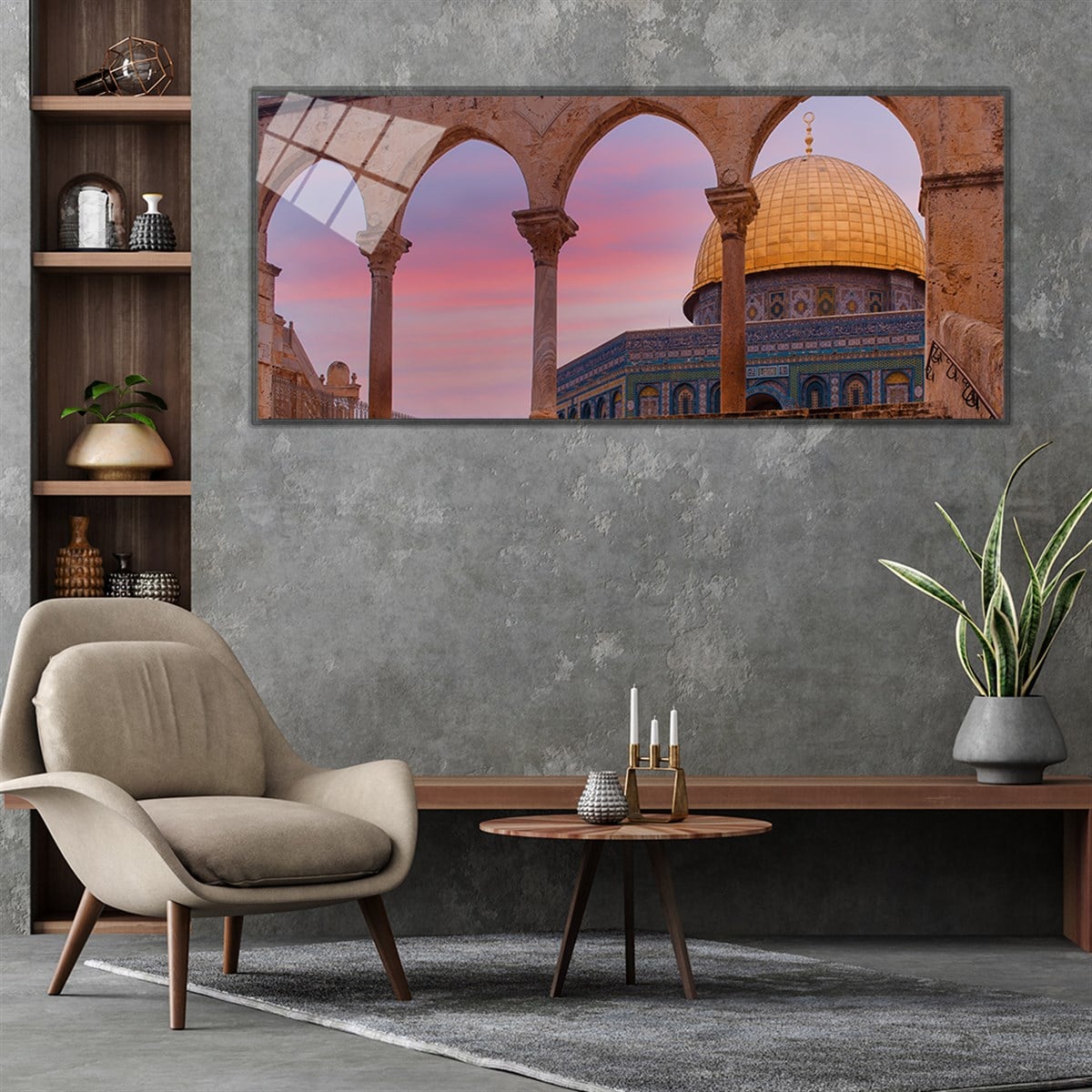 Ensemble de Tableaux panoramique  en verre