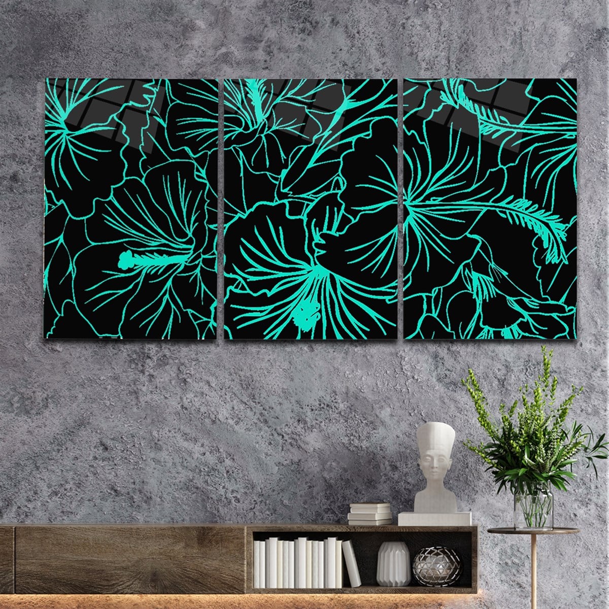 Tempered Glasss Wall Arts Art-Themed Set