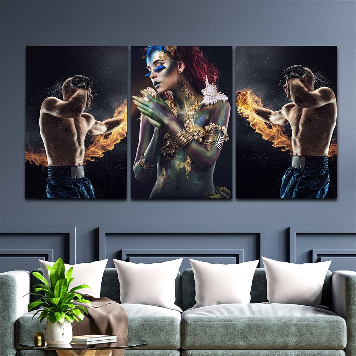 Tempered Glasss Wall Arts Art-Themed Set
