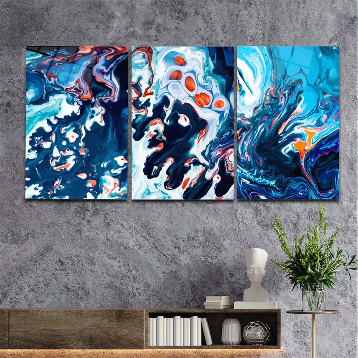Tempered Glasss Wall Arts Art-Themed Set