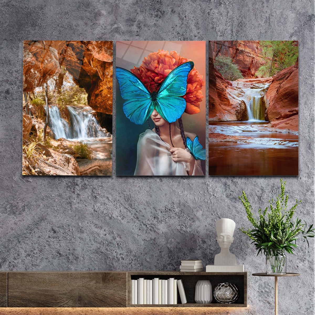 Tempered Glasss Wall Arts Art-Themed Set