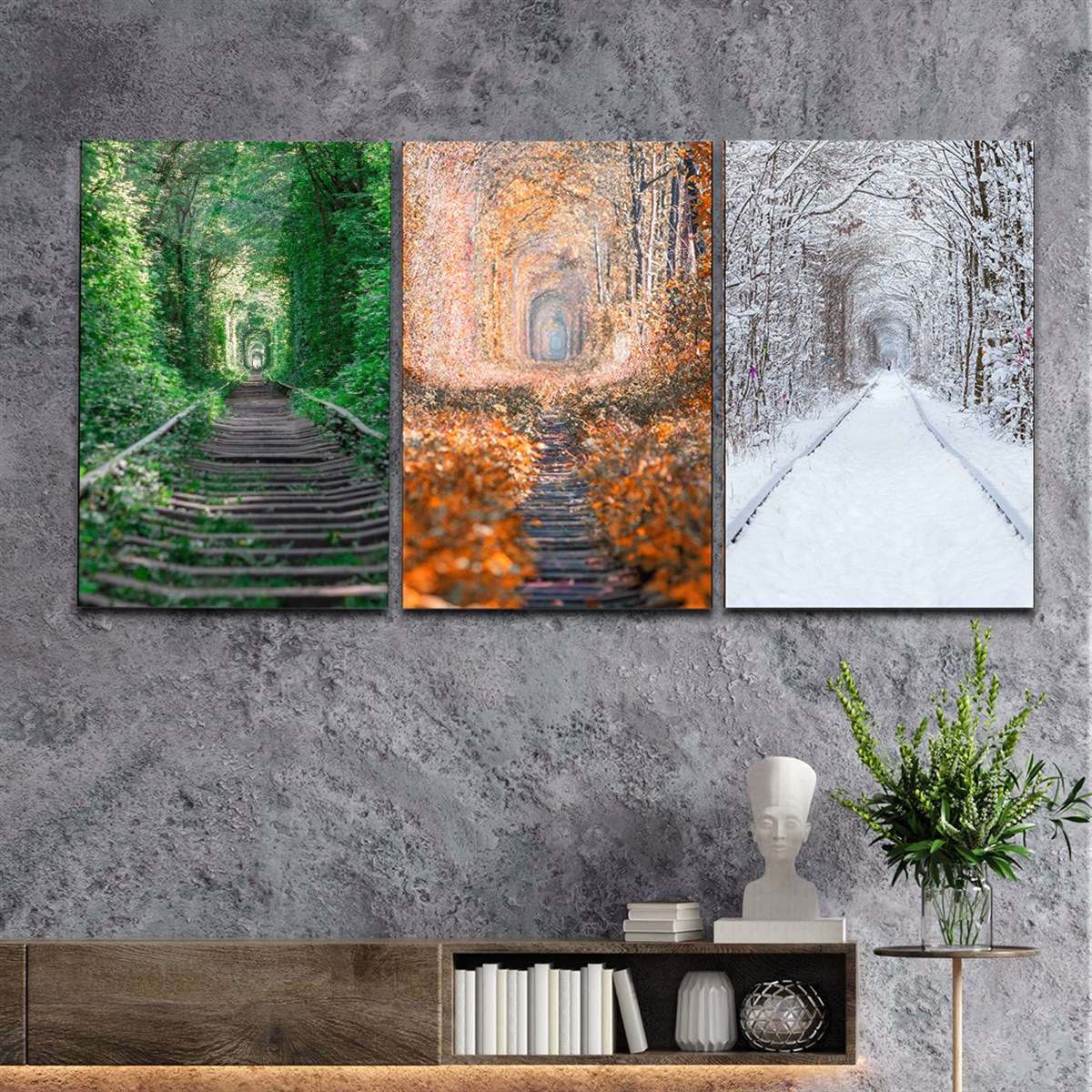 SANAT TEMALI CAM TABLO SETİ