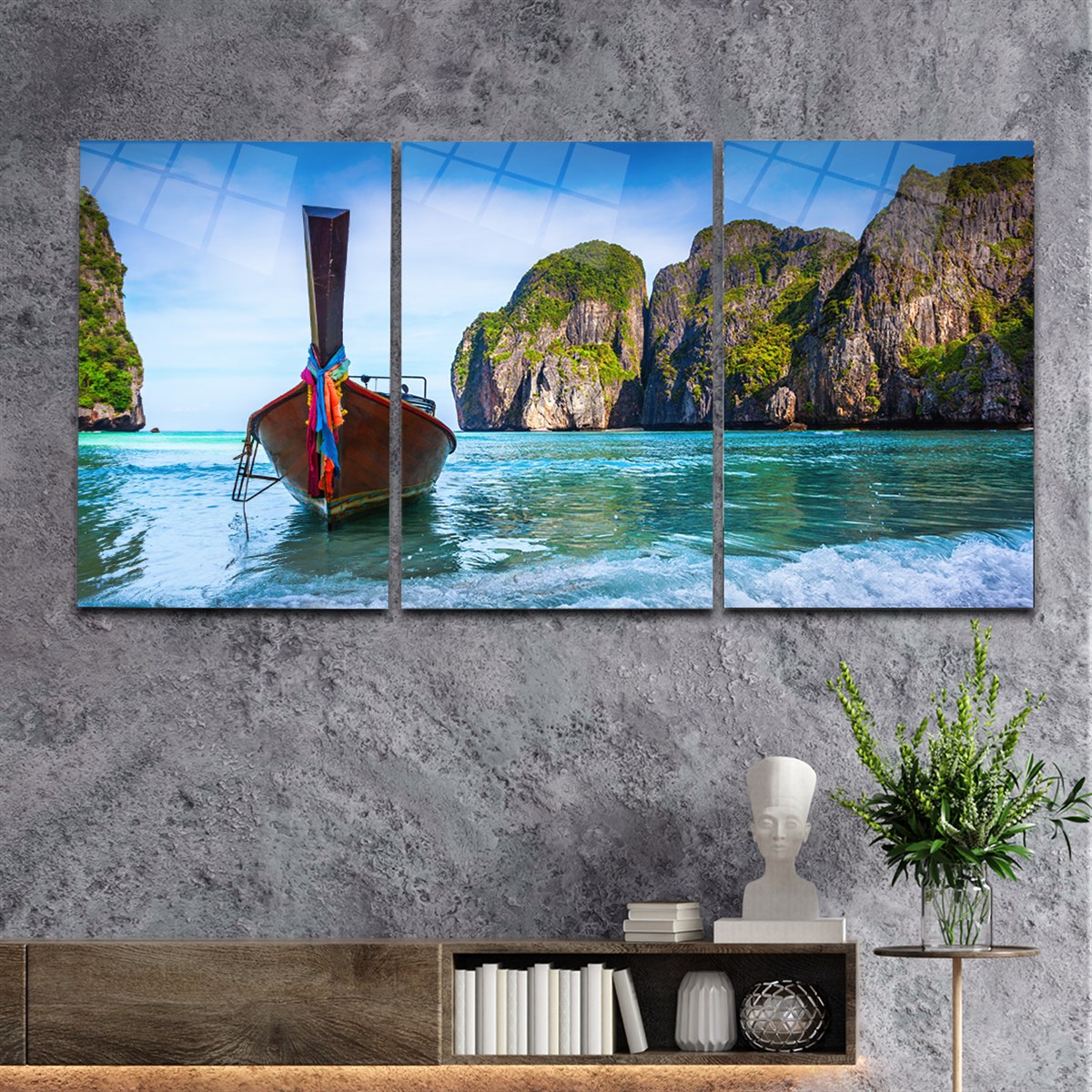 Tempered Glasss Wall Arts Art-Themed Set