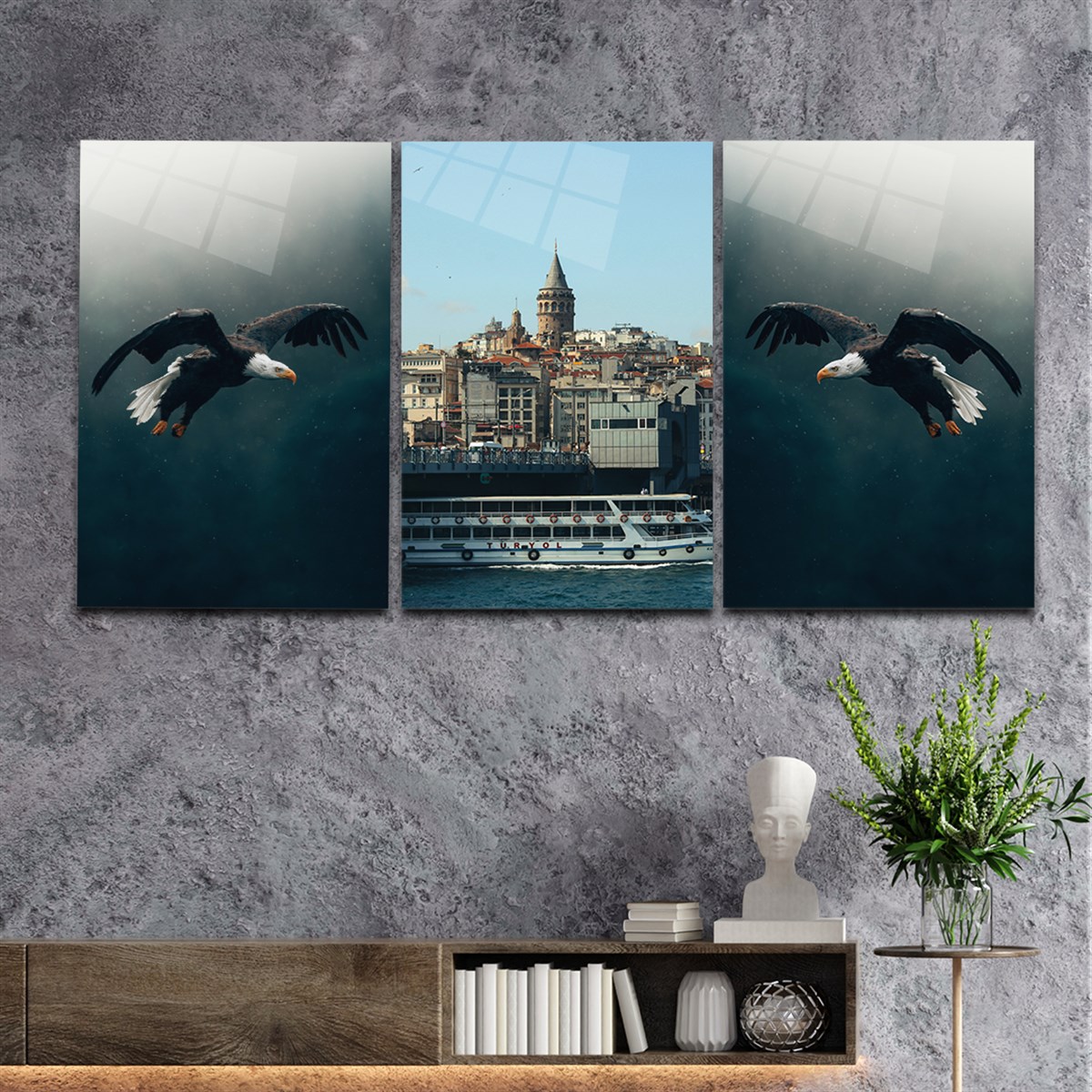 Tempered Glasss Wall Arts Art-Themed Set