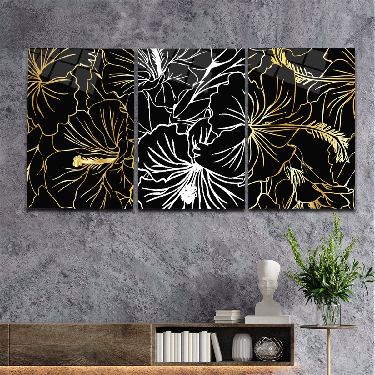 Tempered Glasss Wall Arts Art-Themed Set