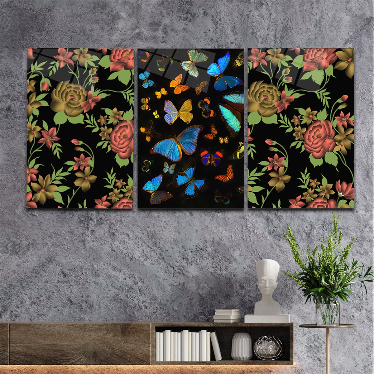 Tempered Glasss Wall Arts Art-Themed Set