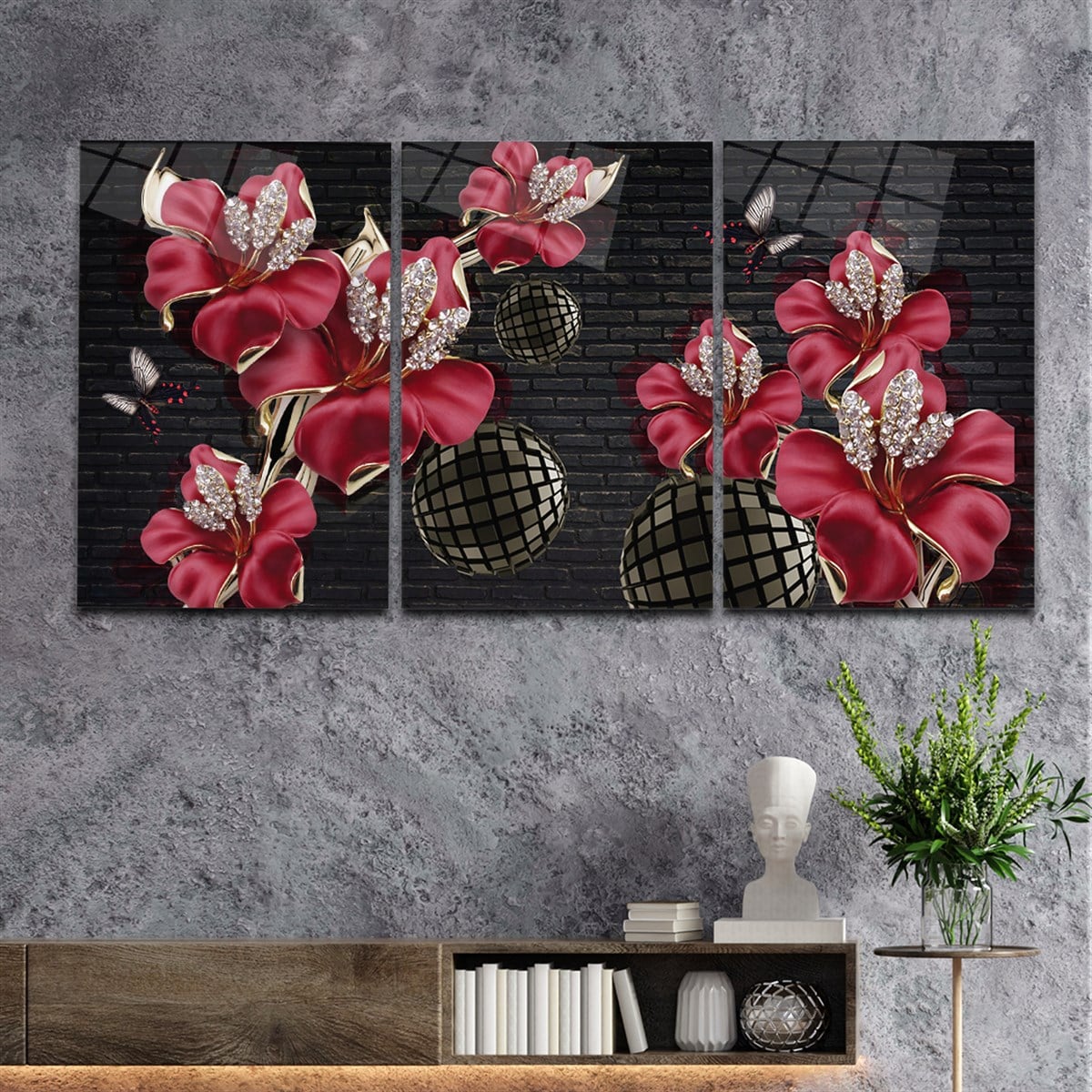 Tempered Glasss Wall Arts Art-Themed Set