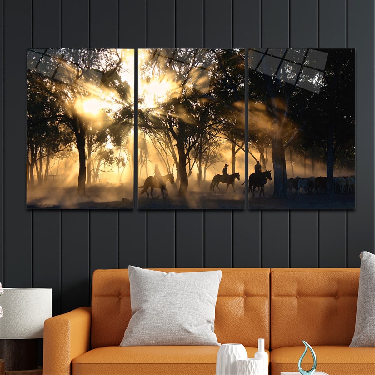 Tempered Glasss Wall Arts Art-Themed Set