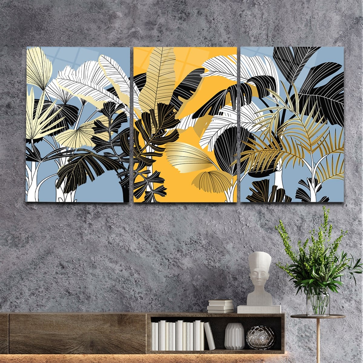 Tempered Glasss Wall Arts Art-Themed Set