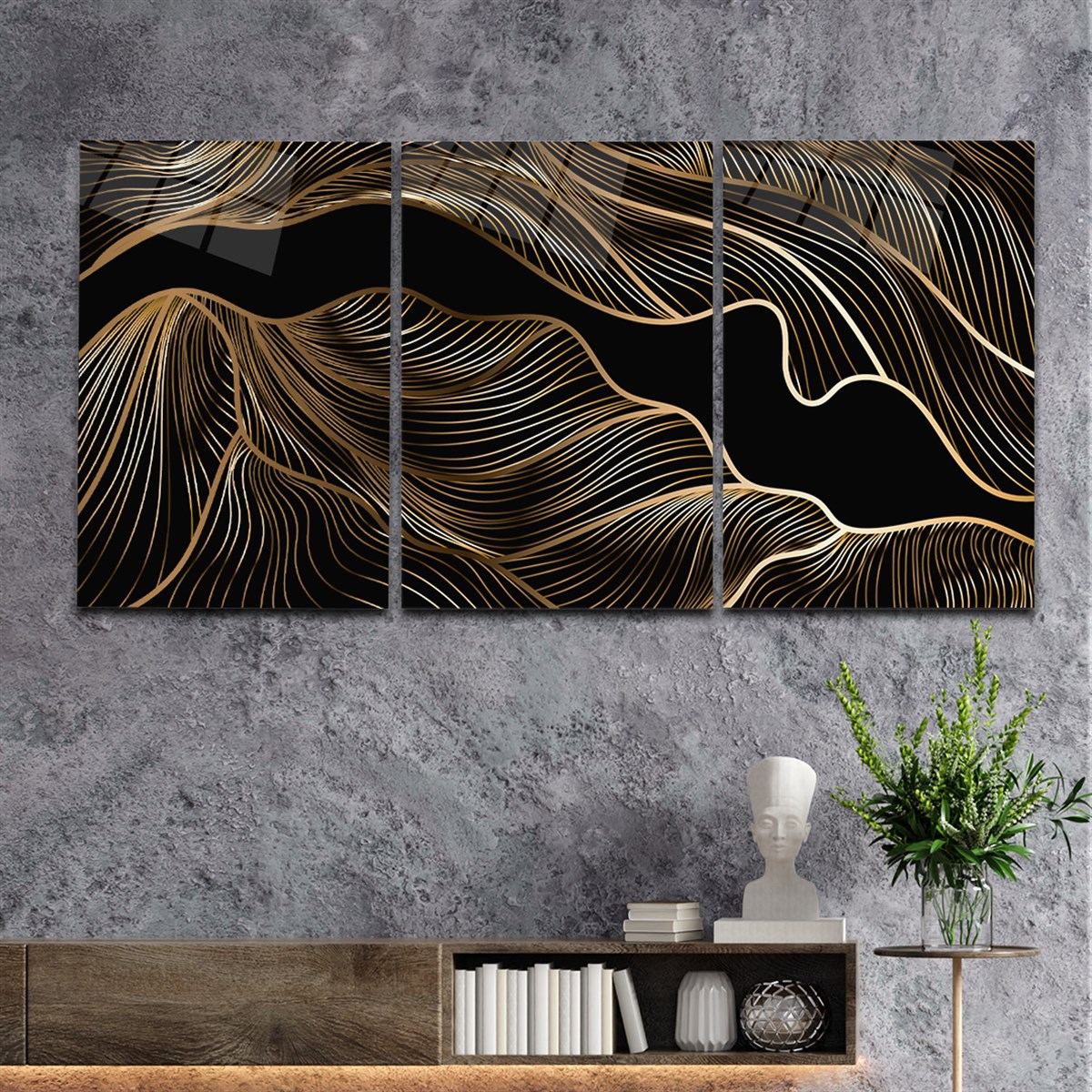 Tempered Glasss Wall Arts Art-Themed Set