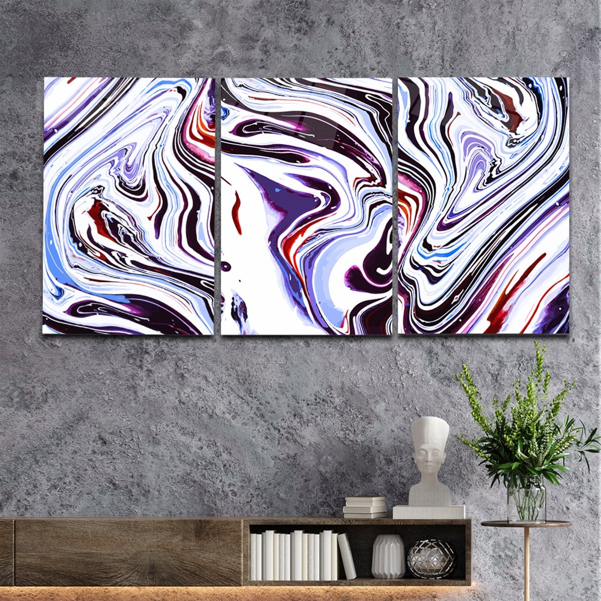 Tempered Glasss Wall Arts Art-Themed Set