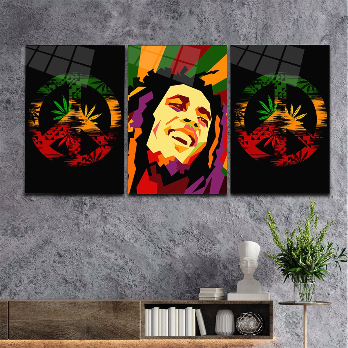 SANAT TEMALI CAM TABLO SETİ