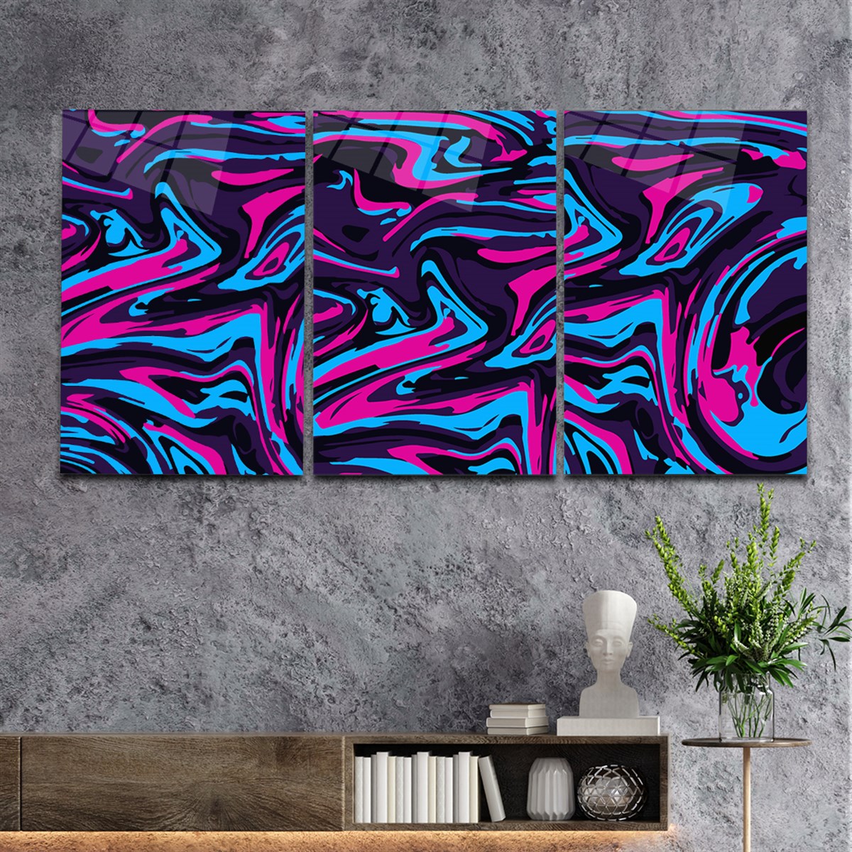 Tempered Glasss Wall Arts Art-Themed Set