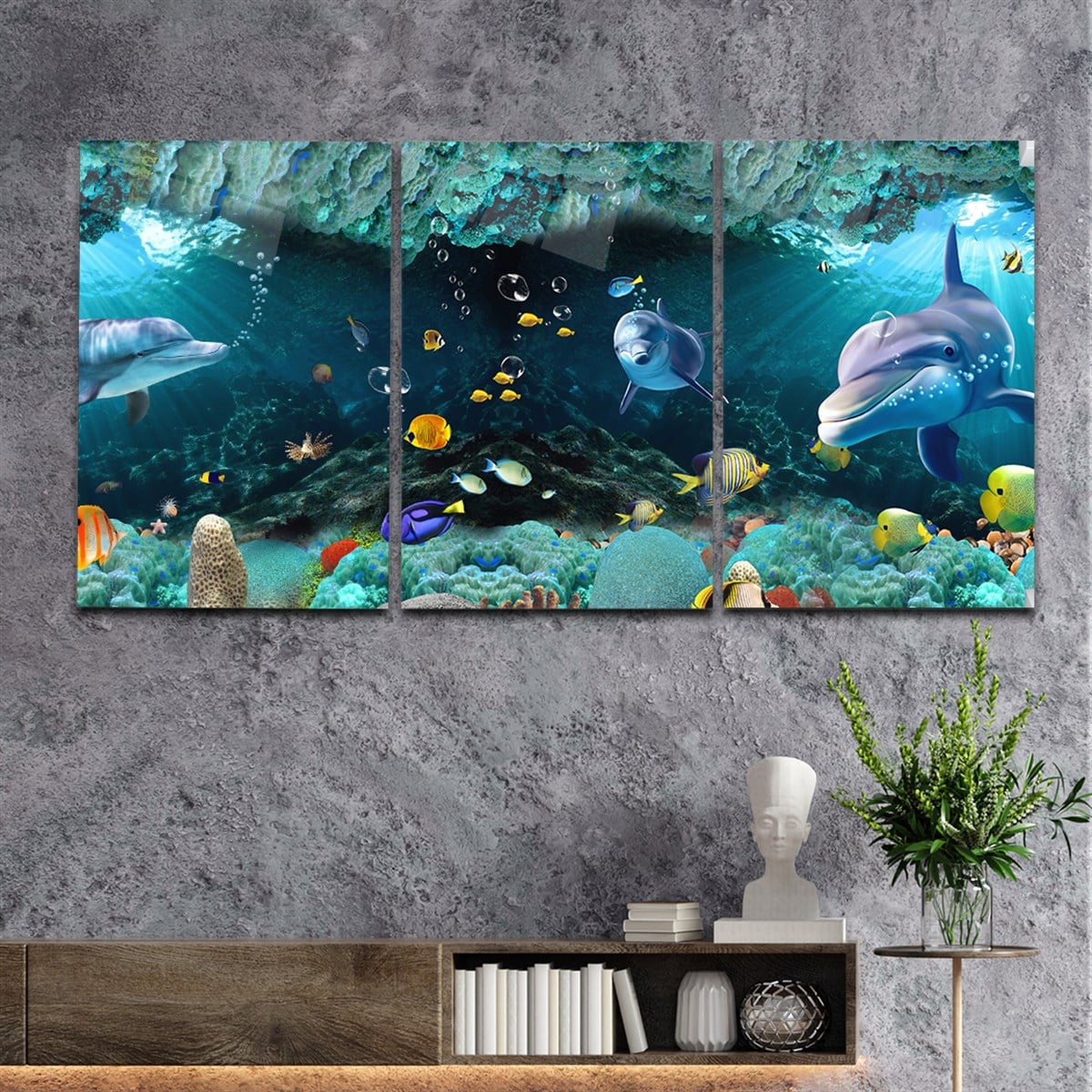 Tempered Glasss Wall Arts Art-Themed Set