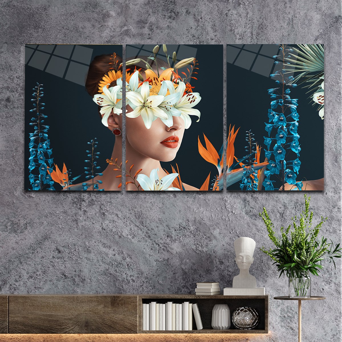 Tempered Glasss Wall Arts Art-Themed Set