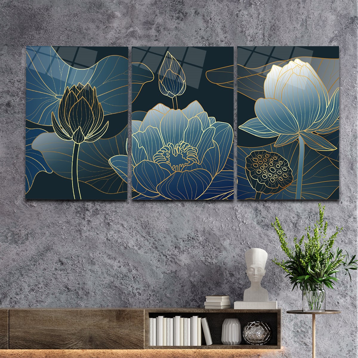 Tempered Glasss Wall Arts Art-Themed Set