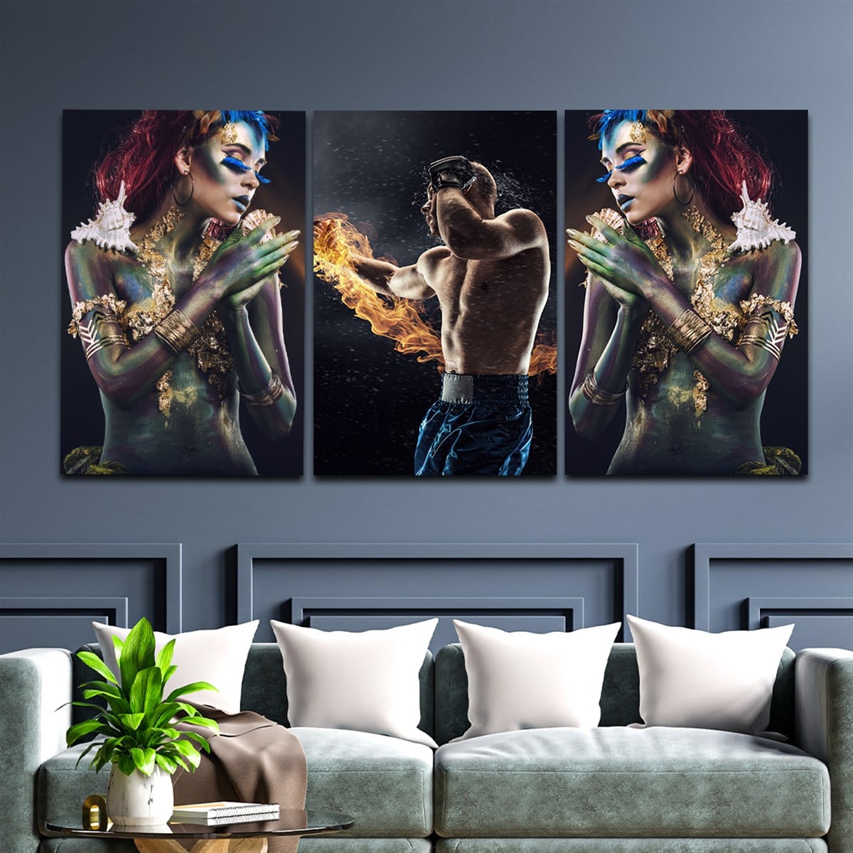 Tempered Glasss Wall Arts Art-Themed Set
