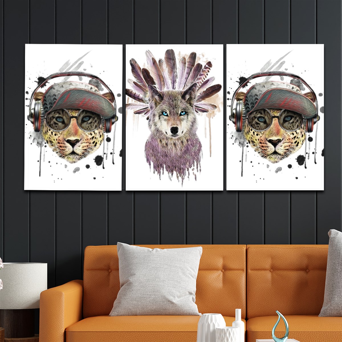 Tempered Glasss Wall Arts Art-Themed Set