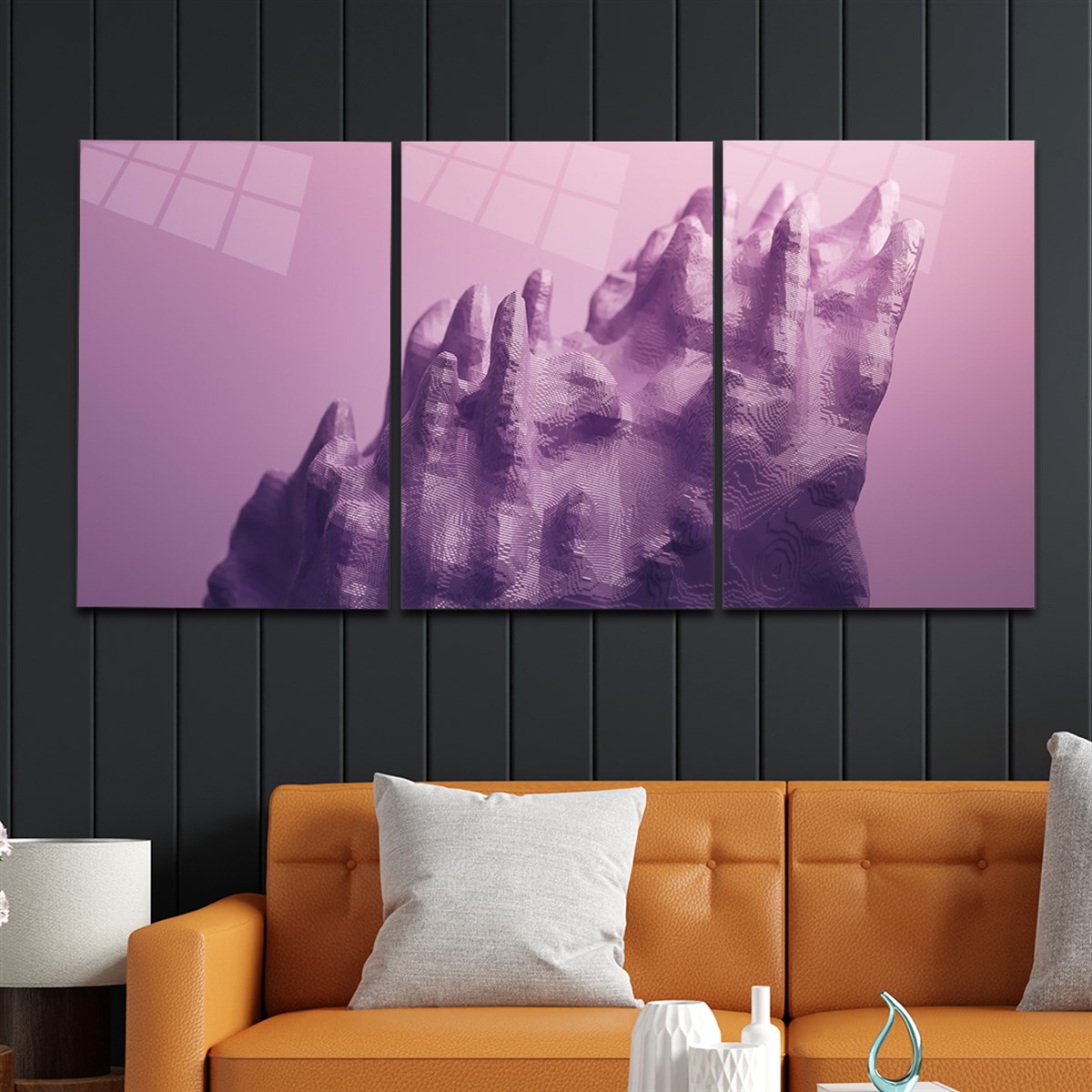 Tempered Glasss Wall Arts Art-Themed Set