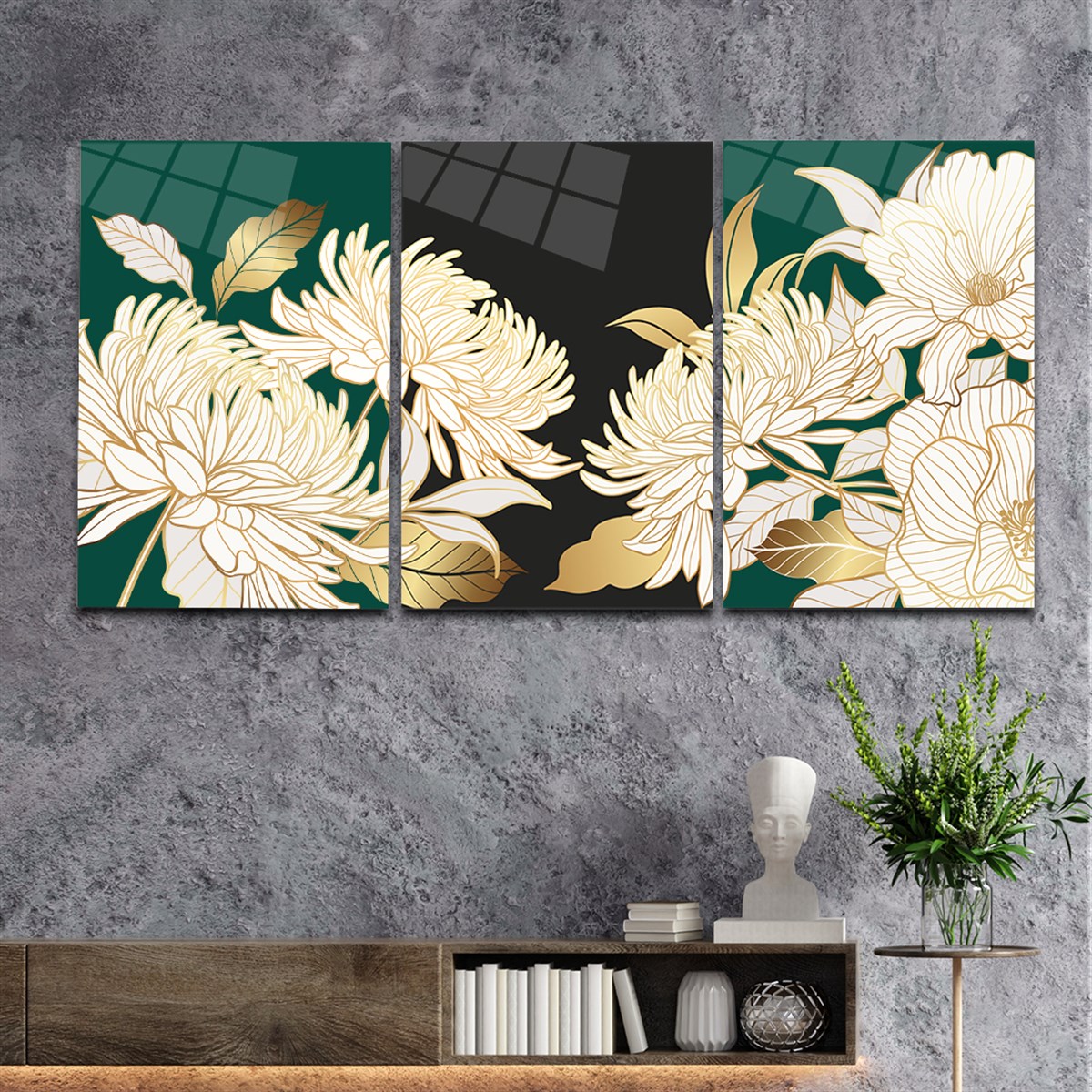 Tempered Glasss Wall Arts Art-Themed Set