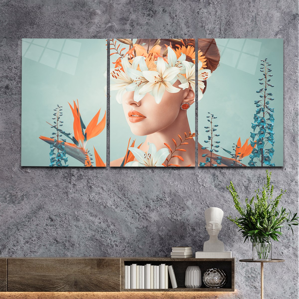 Tempered Glasss Wall Arts Art-Themed Set