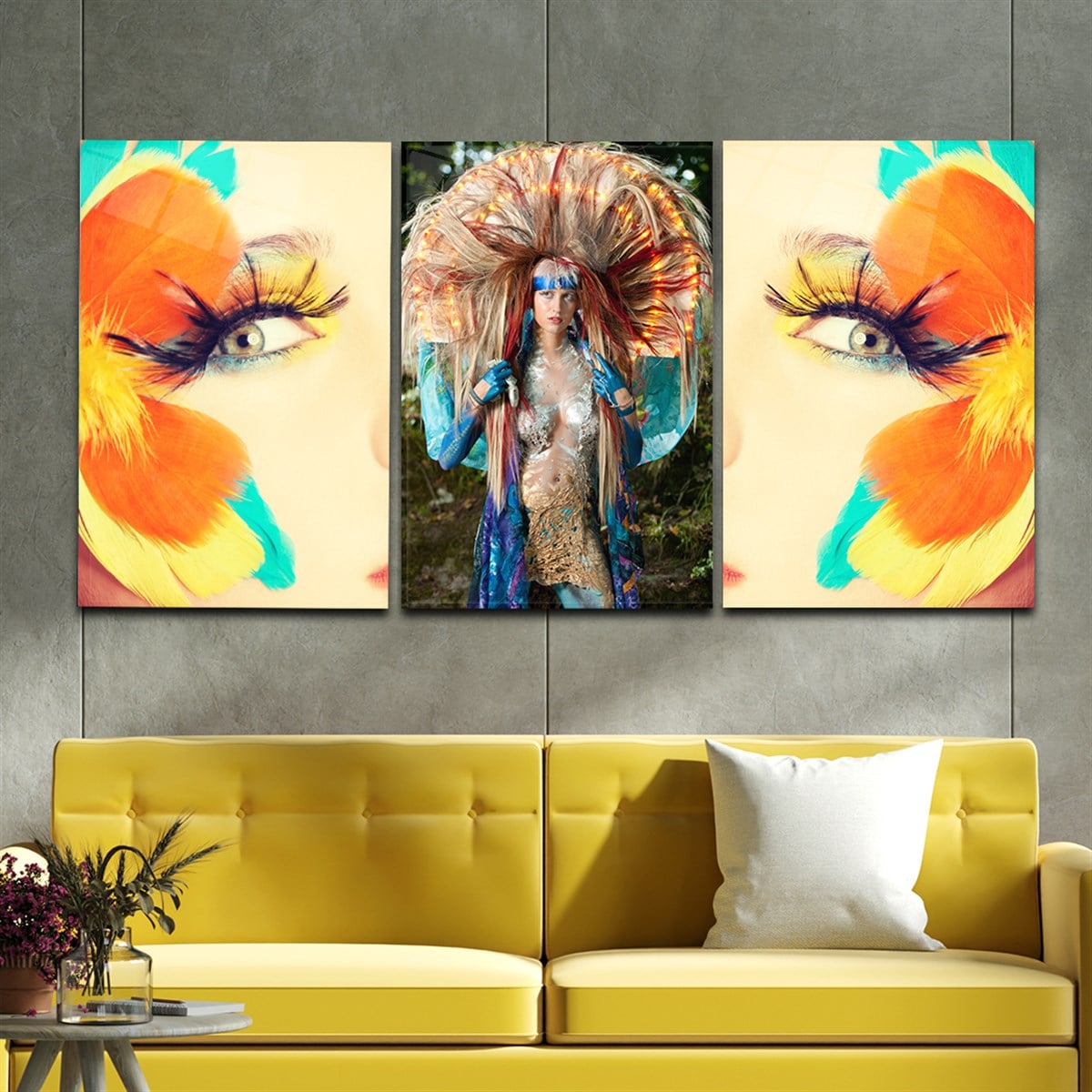 Tempered Glasss Wall Arts Art-Themed Set