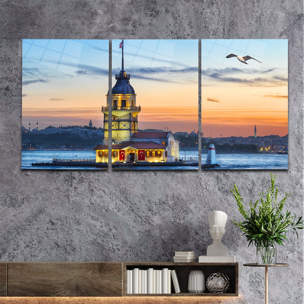 Tempered Glasss Wall Arts Art-Themed Set