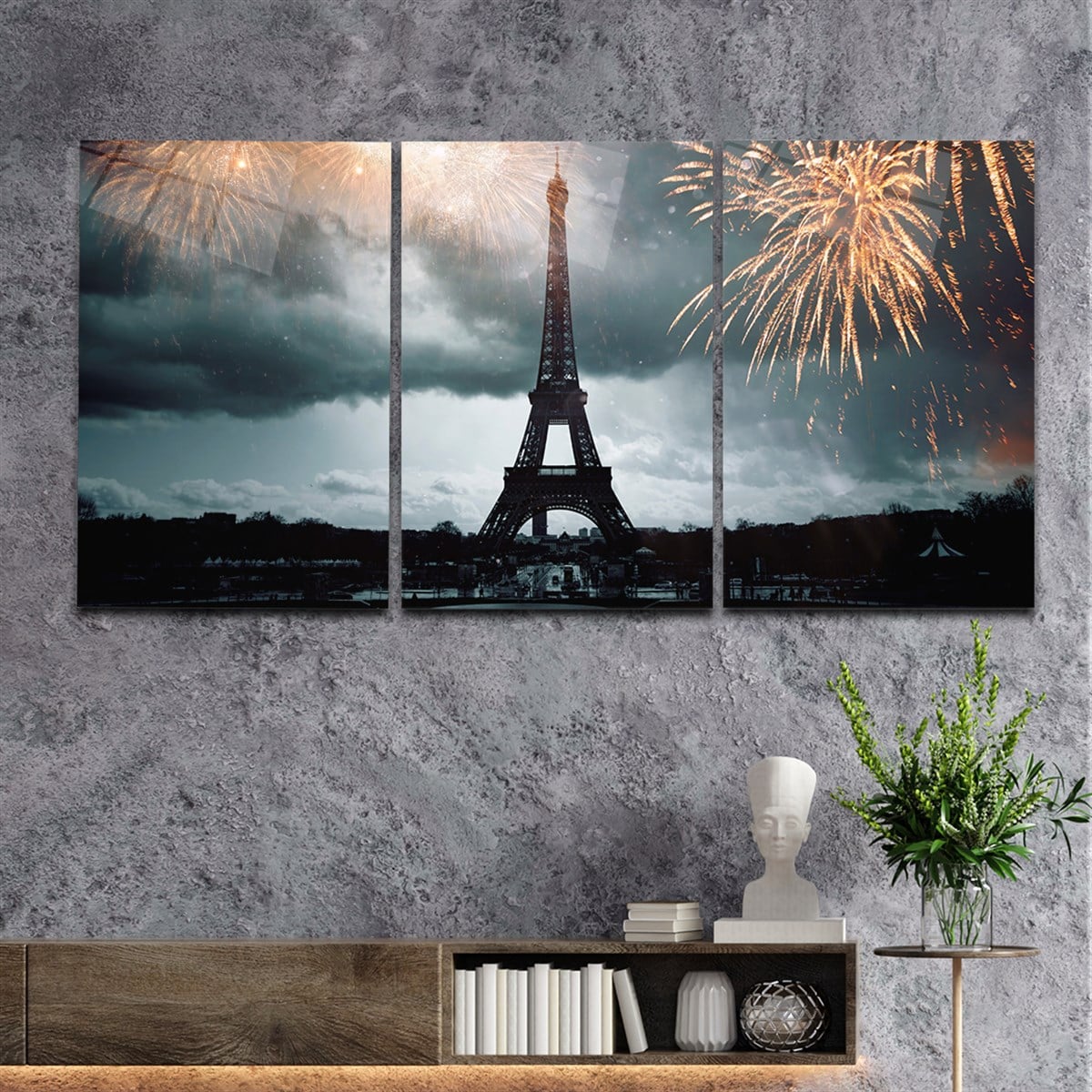 Tempered Glasss Wall Arts Art-Themed Set