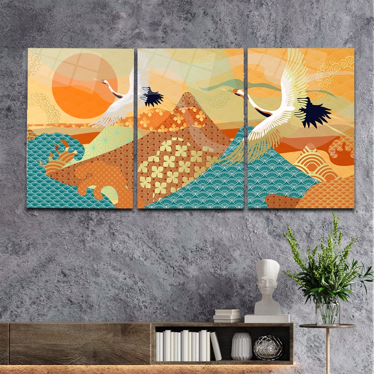 Tempered Glasss Wall Arts Art-Themed Set