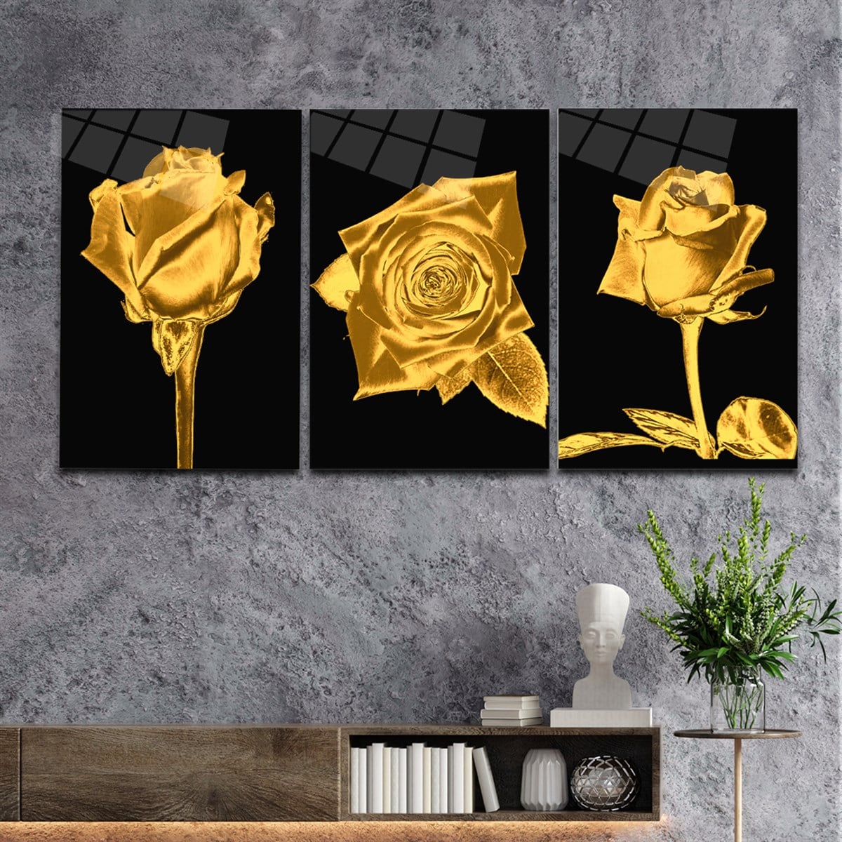 SANAT TEMALI CAM TABLO SETİ