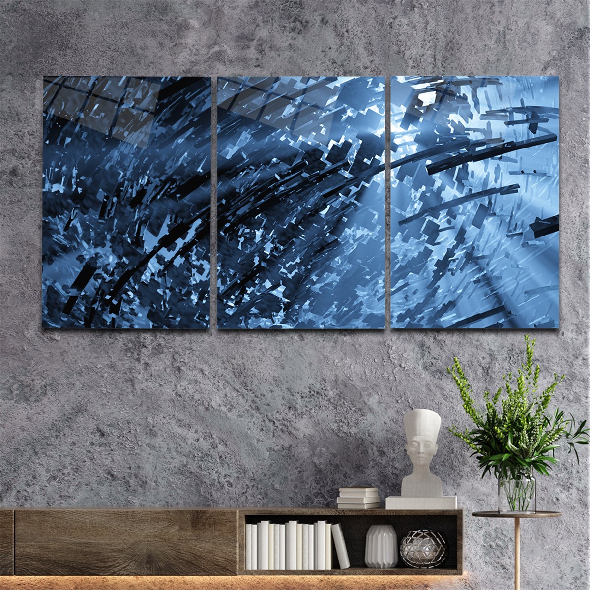 Tempered Glasss Wall Arts Art-Themed Set
