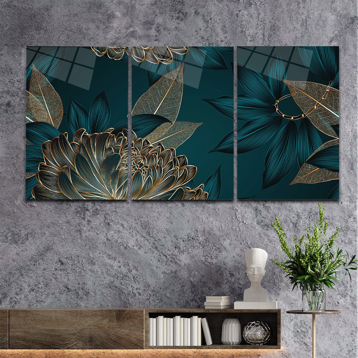 Tempered Glasss Wall Arts Art-Themed Set
