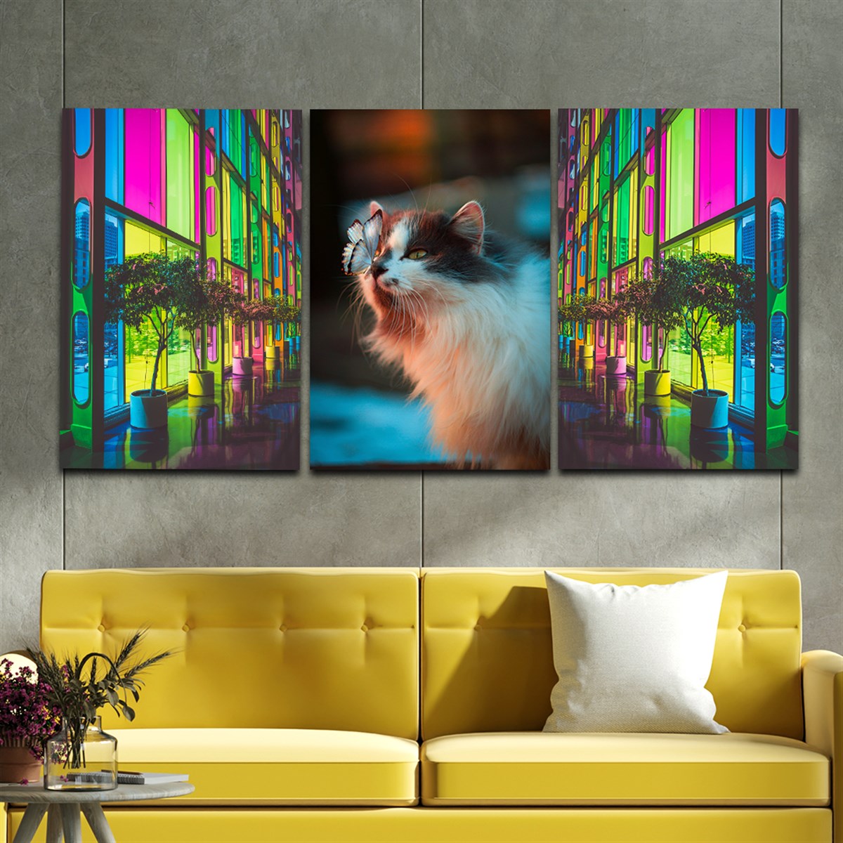 Tempered Glasss Wall Arts Art-Themed Set