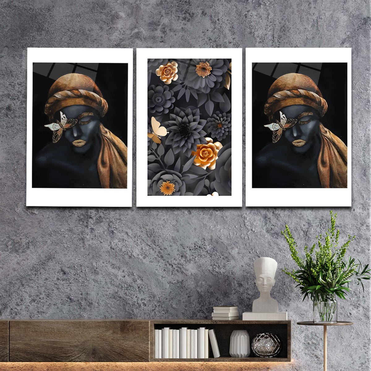 Tempered Glasss Wall Arts Art-Themed Set