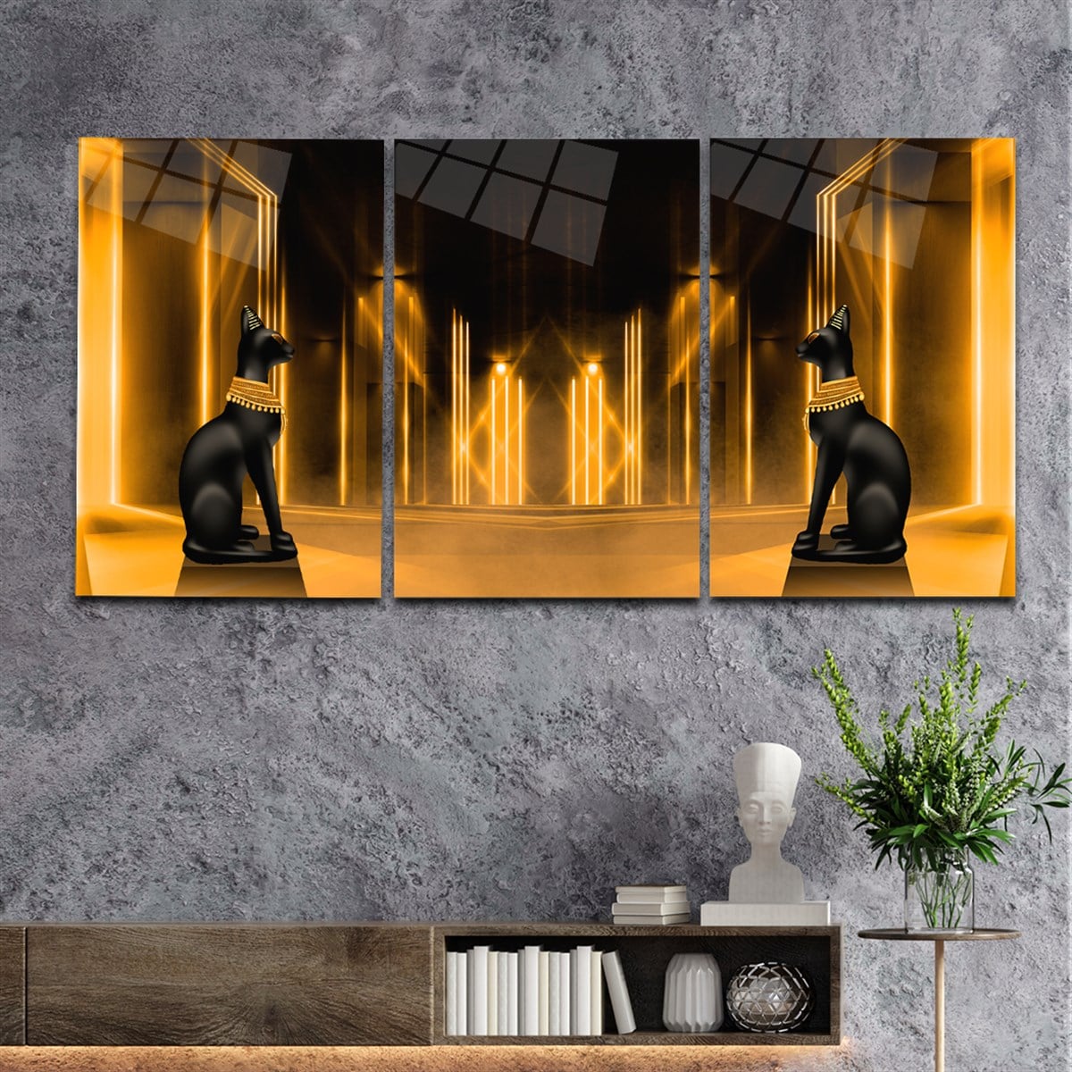 Tempered Glasss Wall Arts Art-Themed Set