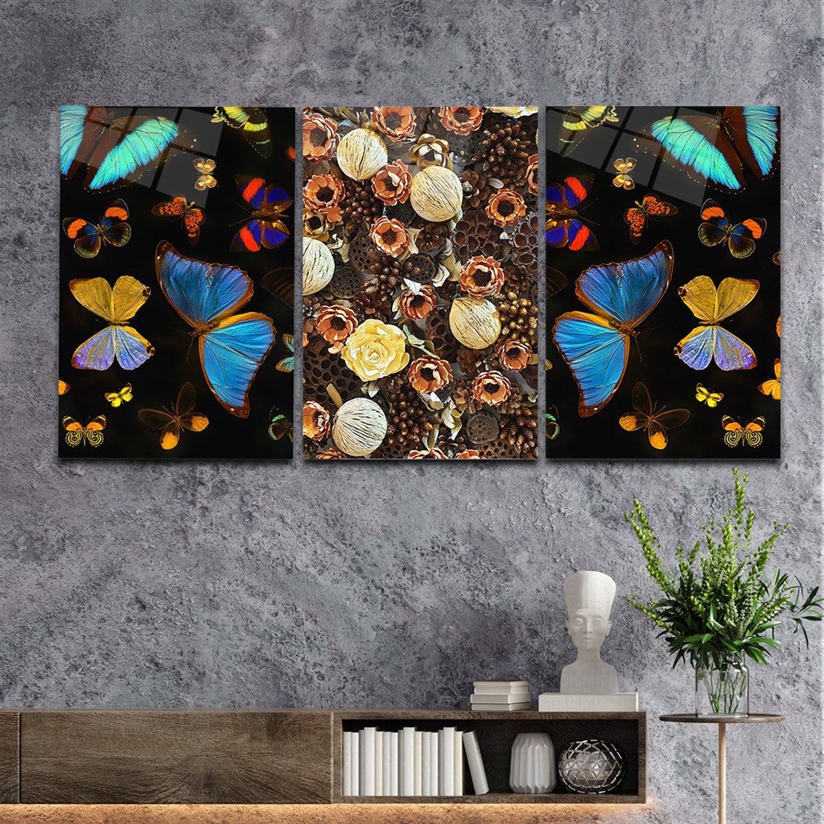 Tempered Glasss Wall Arts Art-Themed Set