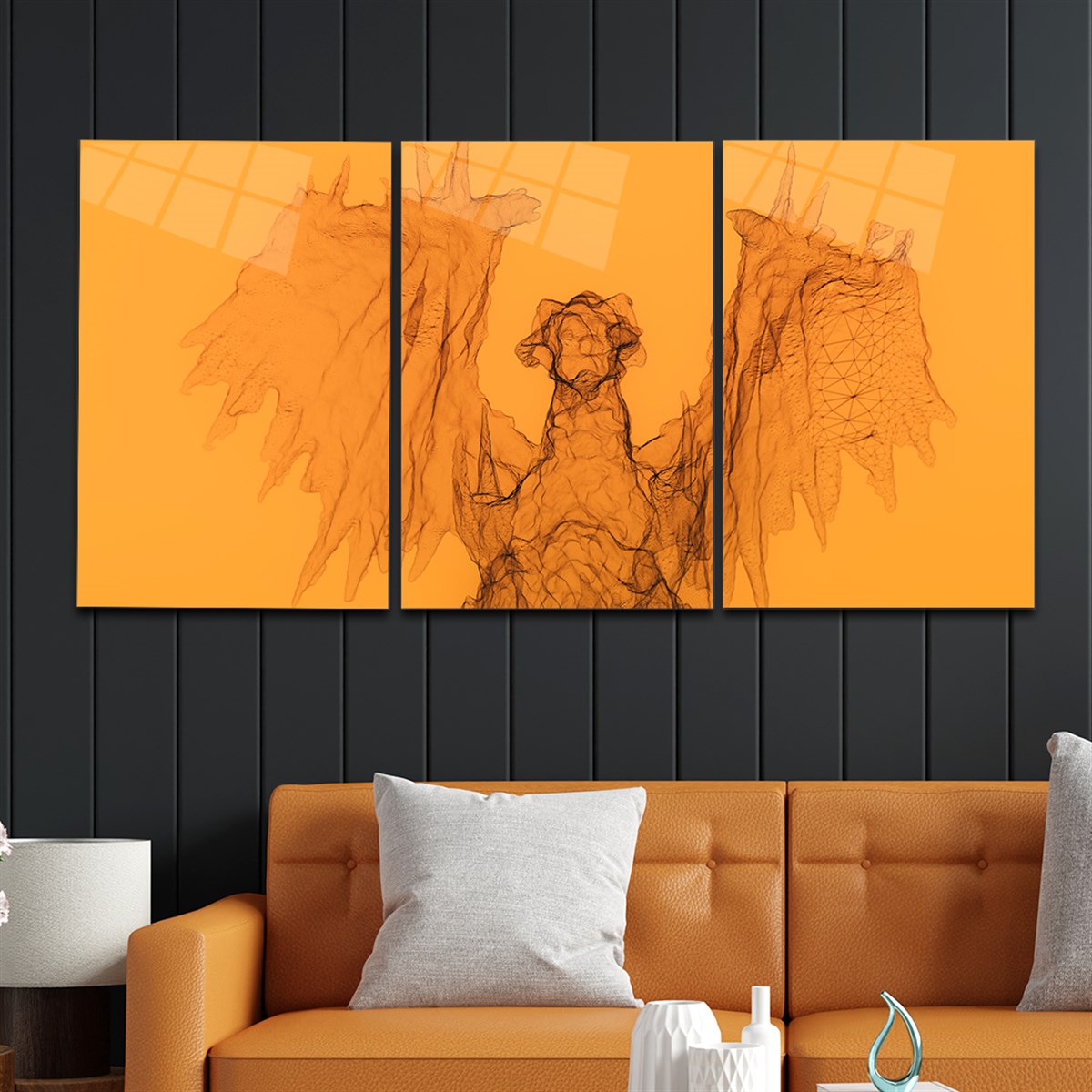 Tempered Glasss Wall Arts Art-Themed Set