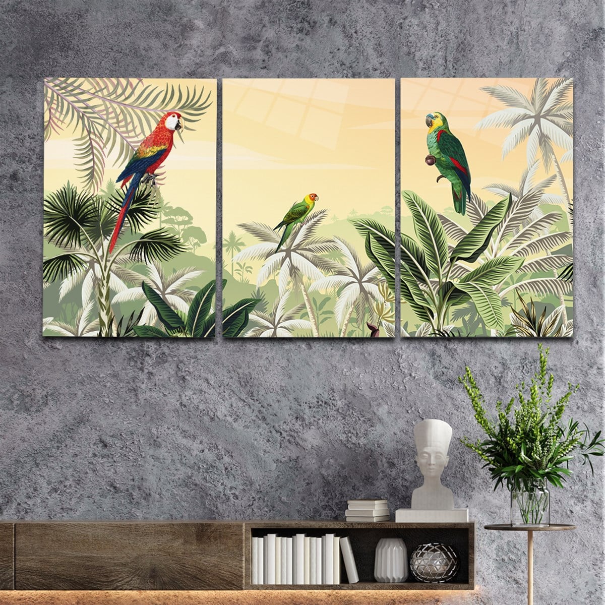 Tempered Glasss Wall Arts Art-Themed Set