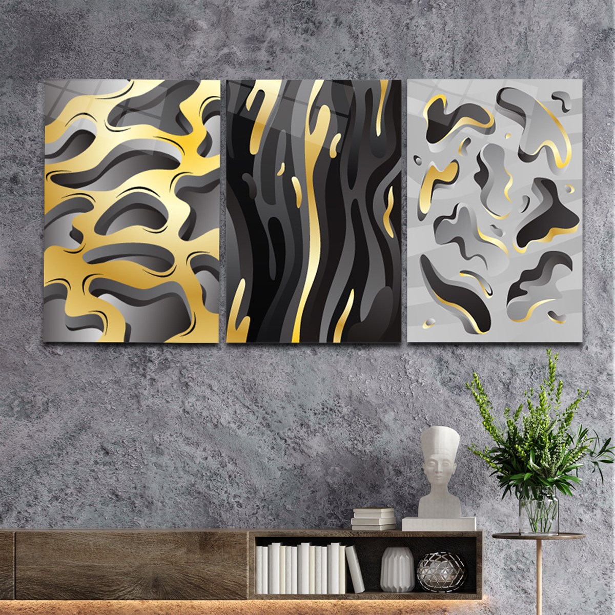 Tempered Glasss Wall Arts Art-Themed Set