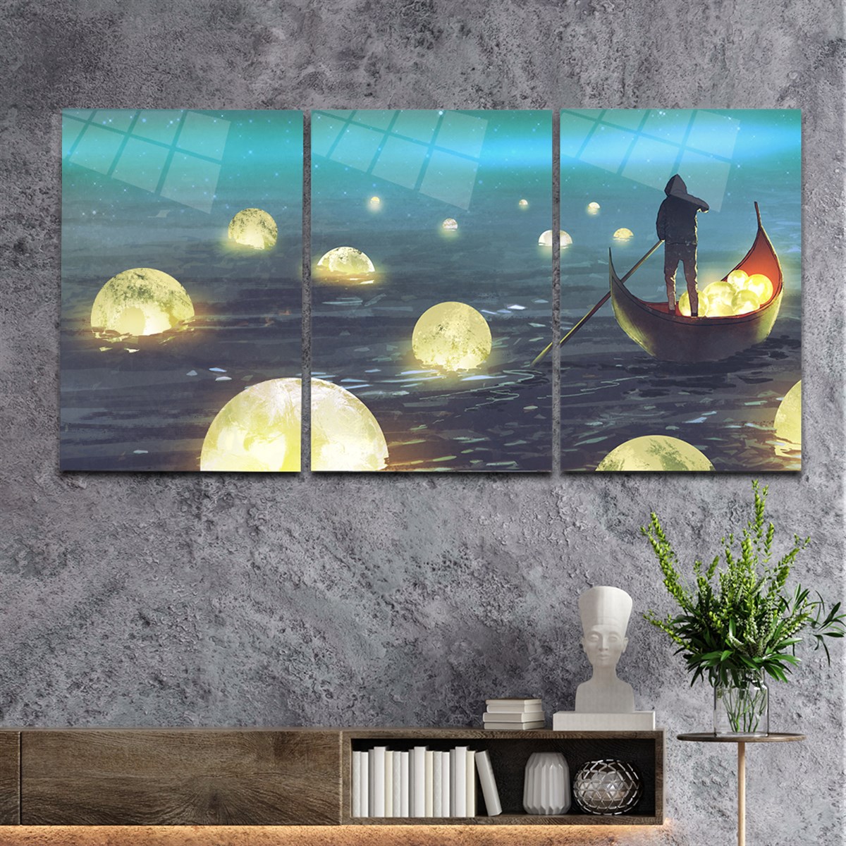 Tempered Glasss Wall Arts Art-Themed Set