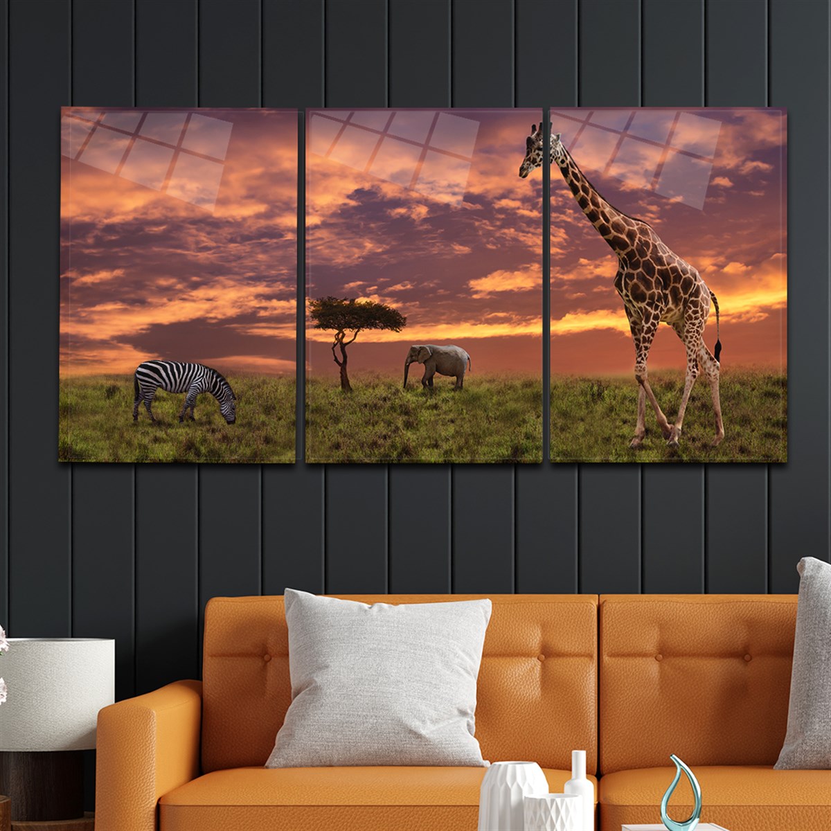 Tempered Glasss Wall Arts Art-Themed Set