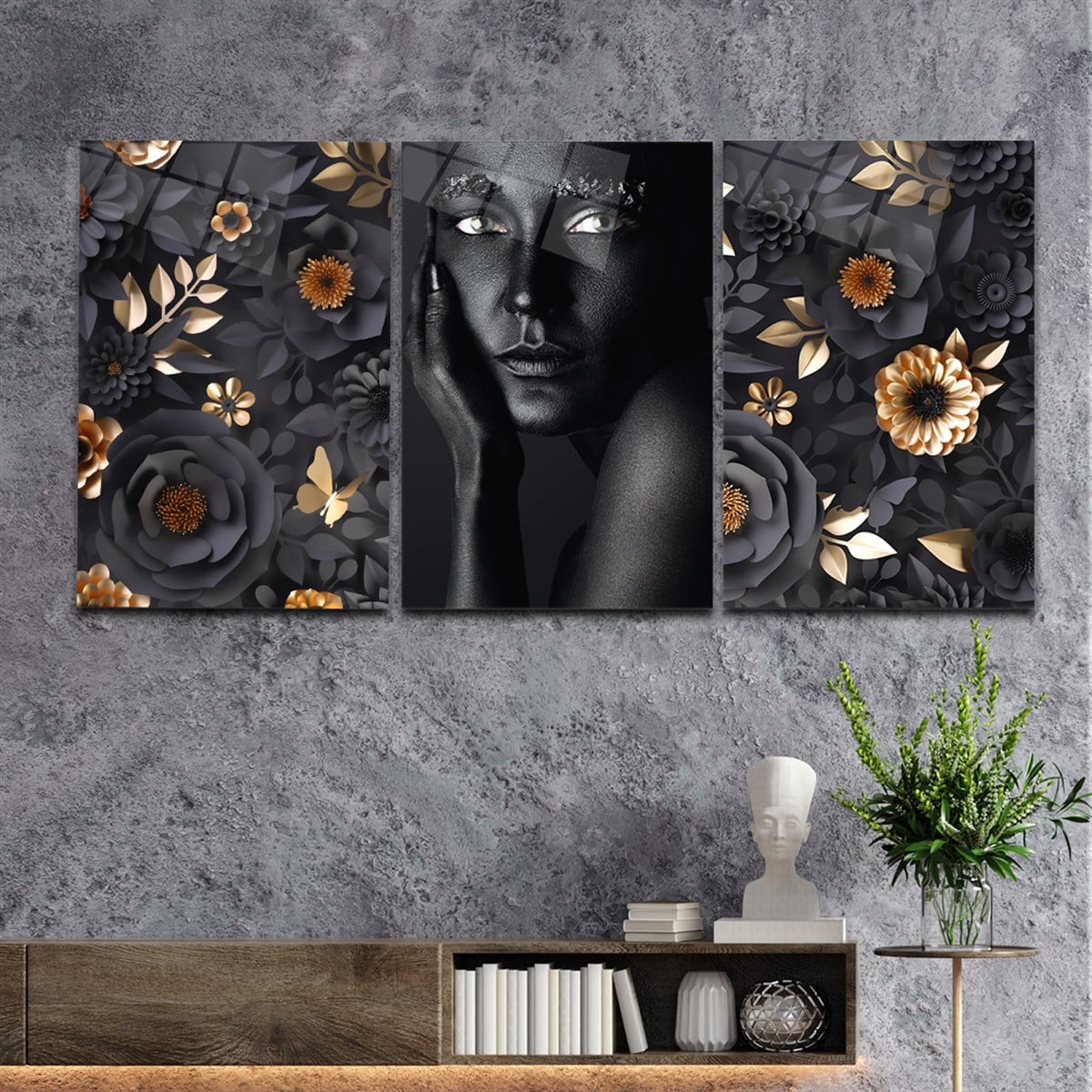 Tempered Glasss Wall Arts Art-Themed Set